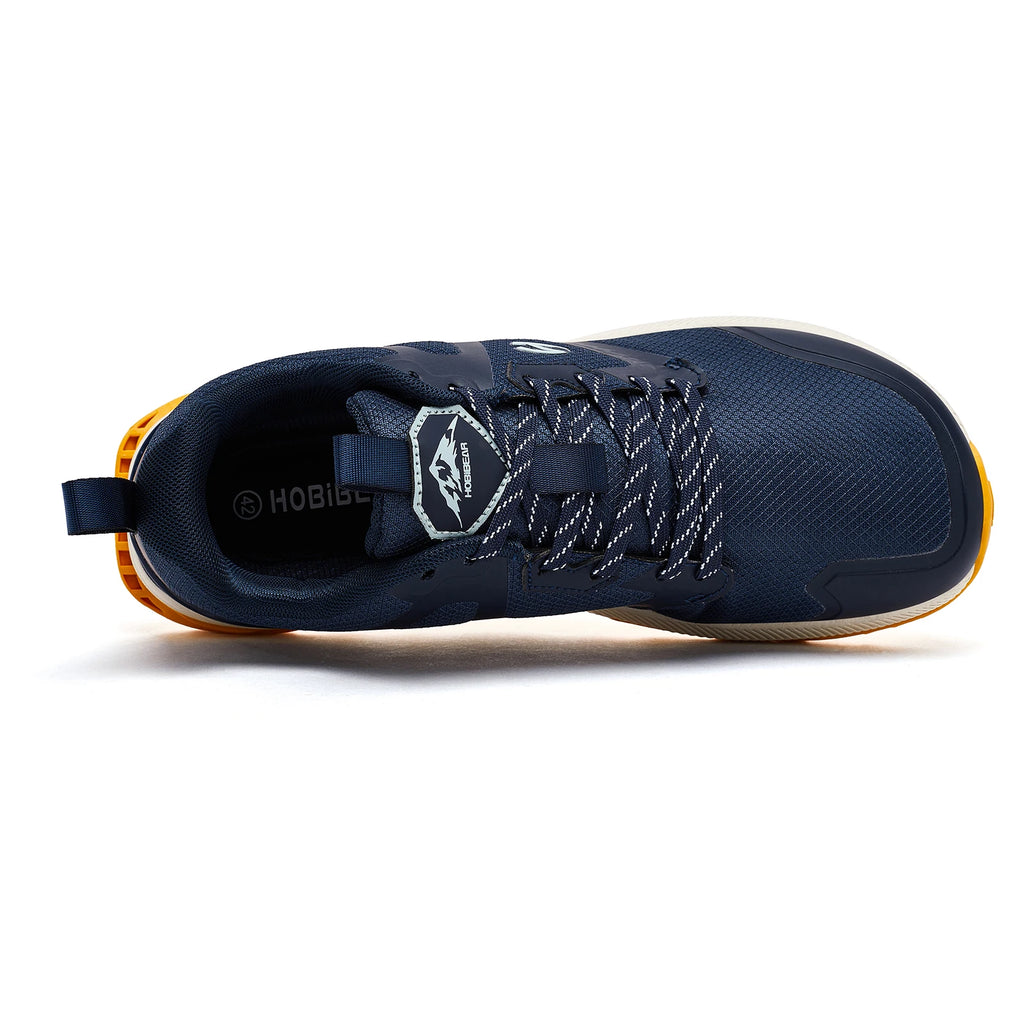 HOBIBEAR Unisex Hiking Sneakers Lace-Up Walking Shoes Outdoor Travel Artificial Leather Sneakers