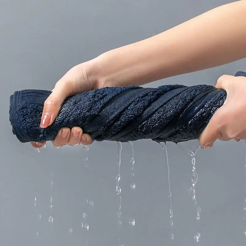 Soft Skin-Friendly Pure Cotton Towel - Thickened Quick Absorbent Quick Dry Face Towel, Durable Lightweight Shower Travel Use