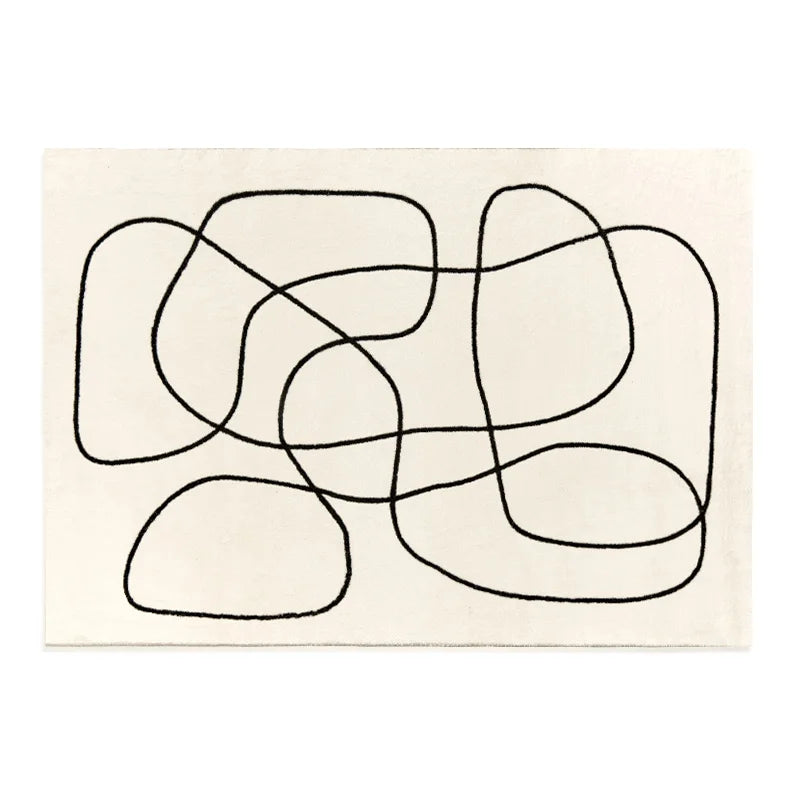 Nordic Style Living Room Decoration Carpet - Large Area Rug for Bedroom, Fluffy Soft Cloakroom Rug, Thickened Anti-skid Mat