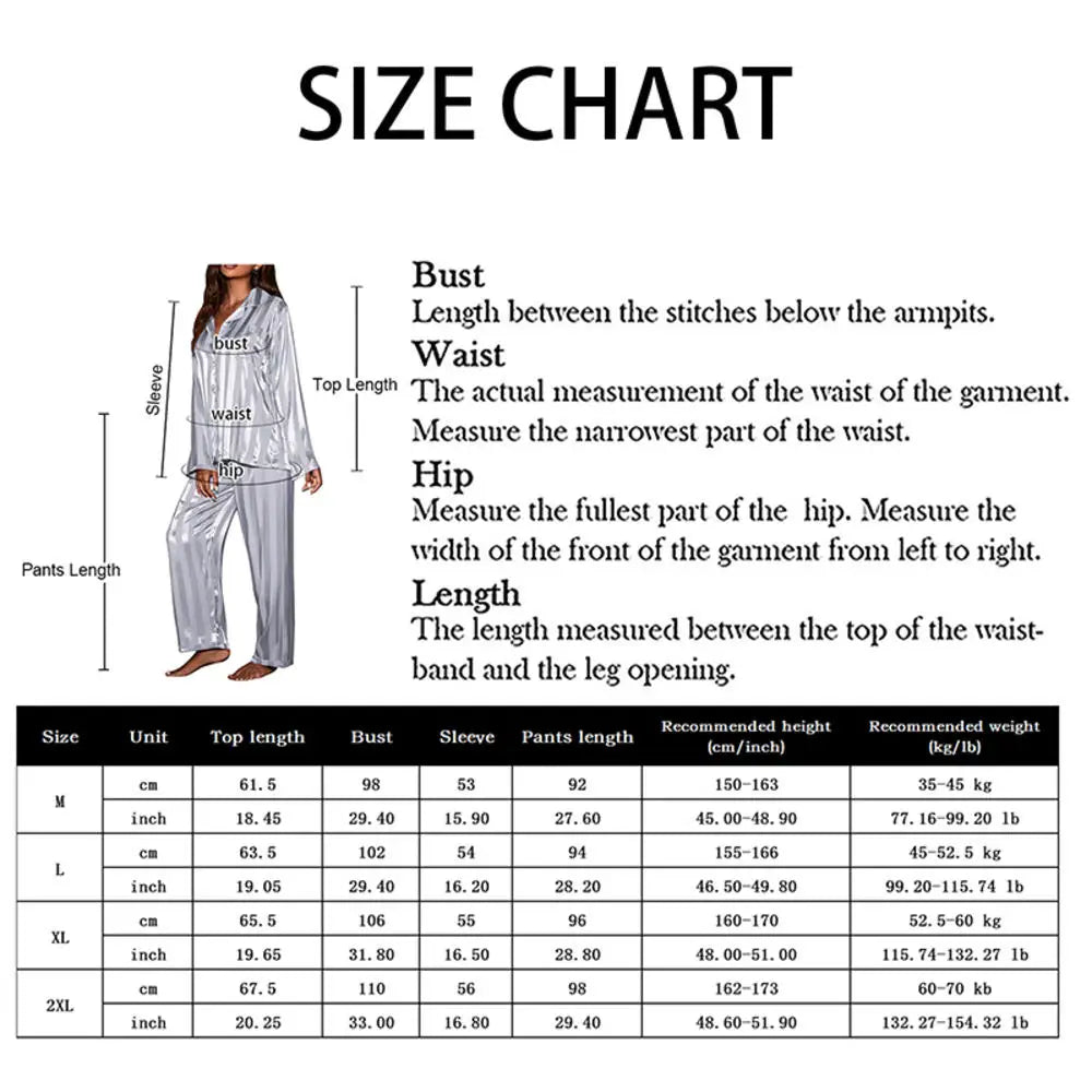 Women's Summer Striped Pajama Set - Long Sleeve Homewear for Ladies