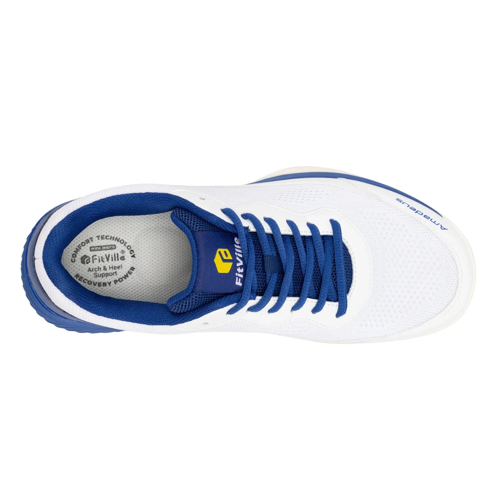 FitVille Men's Tennis Shoes Wide Version 2E Professional Training Sports Shoes Breathable Non-Slip Rackets With Arch Support