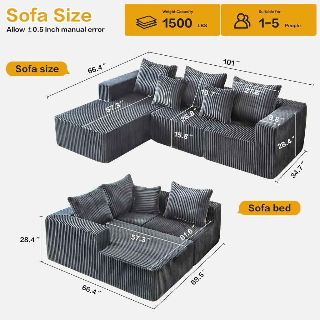 Madeleine L-Shaped Sectional Sofa