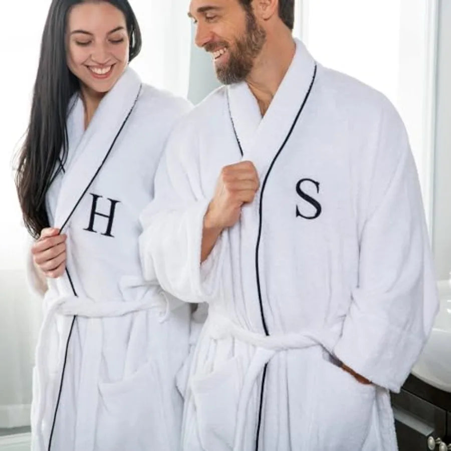 Superior Cotton Unisex Bathrobe - Soft and Absorbent Robe for Men and Women Bathroom Accessories Home Essentials
