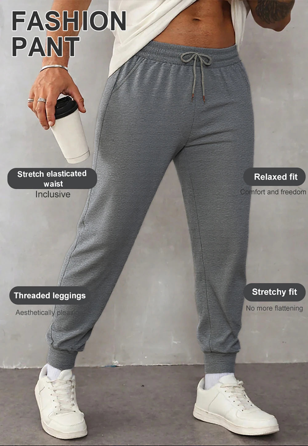 Solid Hoodies Suit Men