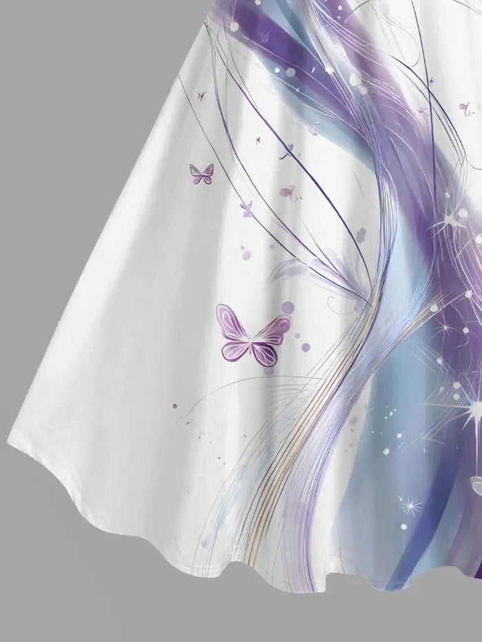 ROSEGAL Butterfly Curve Colorblock