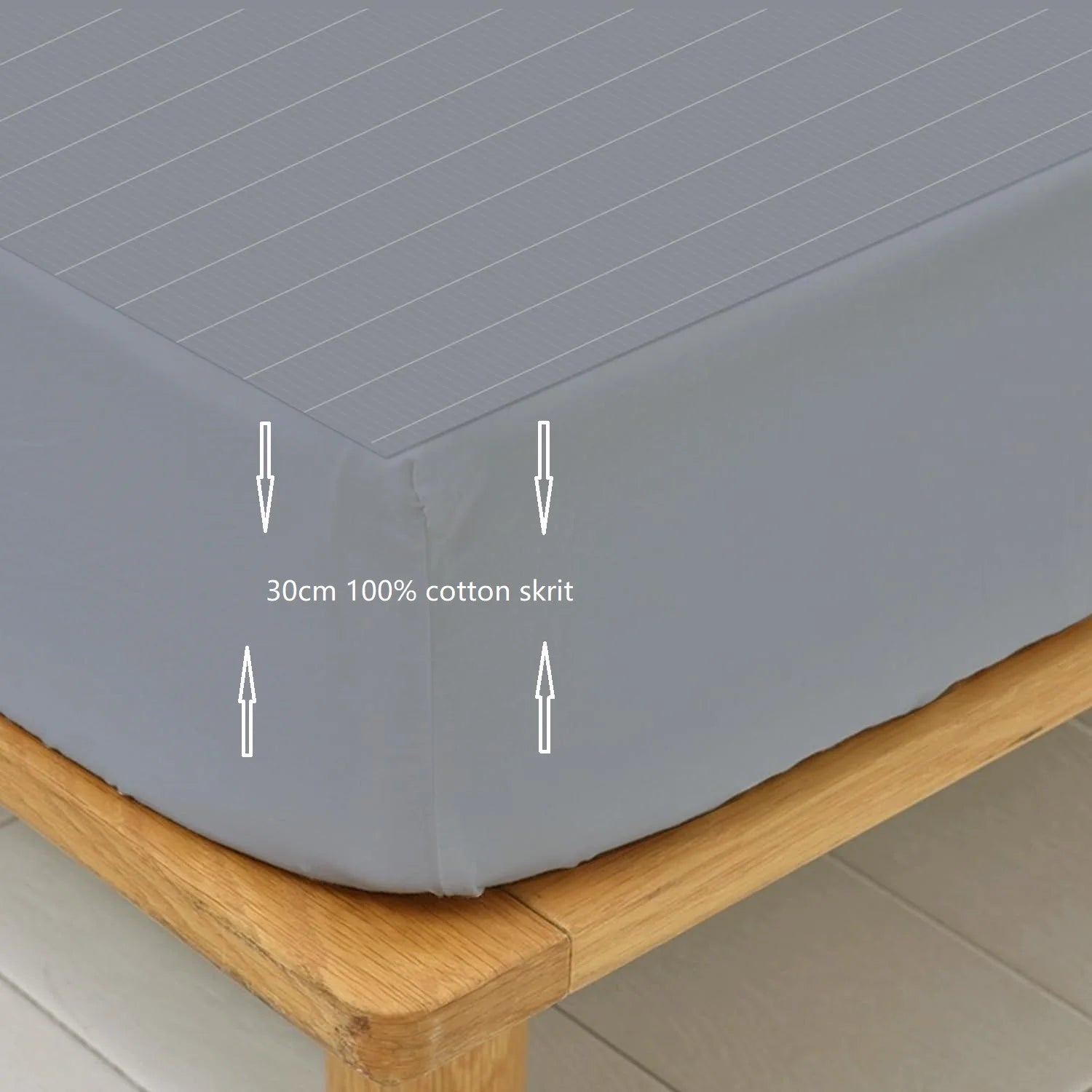 MAXSHARER Earthing Fitted Sheet Organic Cotton with Conductive Silver Fiber Grounding Bed Sheet