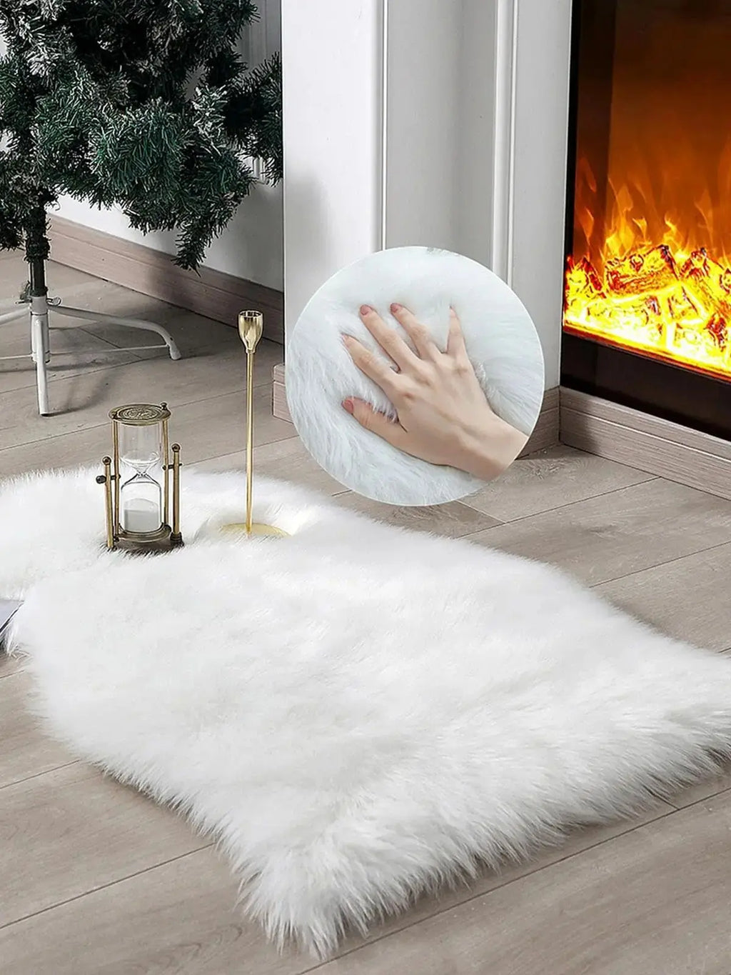 Faux Fur Rug, Fluffy Pink Small Sheepskin Rug, Ultra Soft 2x3 Ft Mat, Machine Washable Shag Mats, Nursery Throw for Bedroom rug