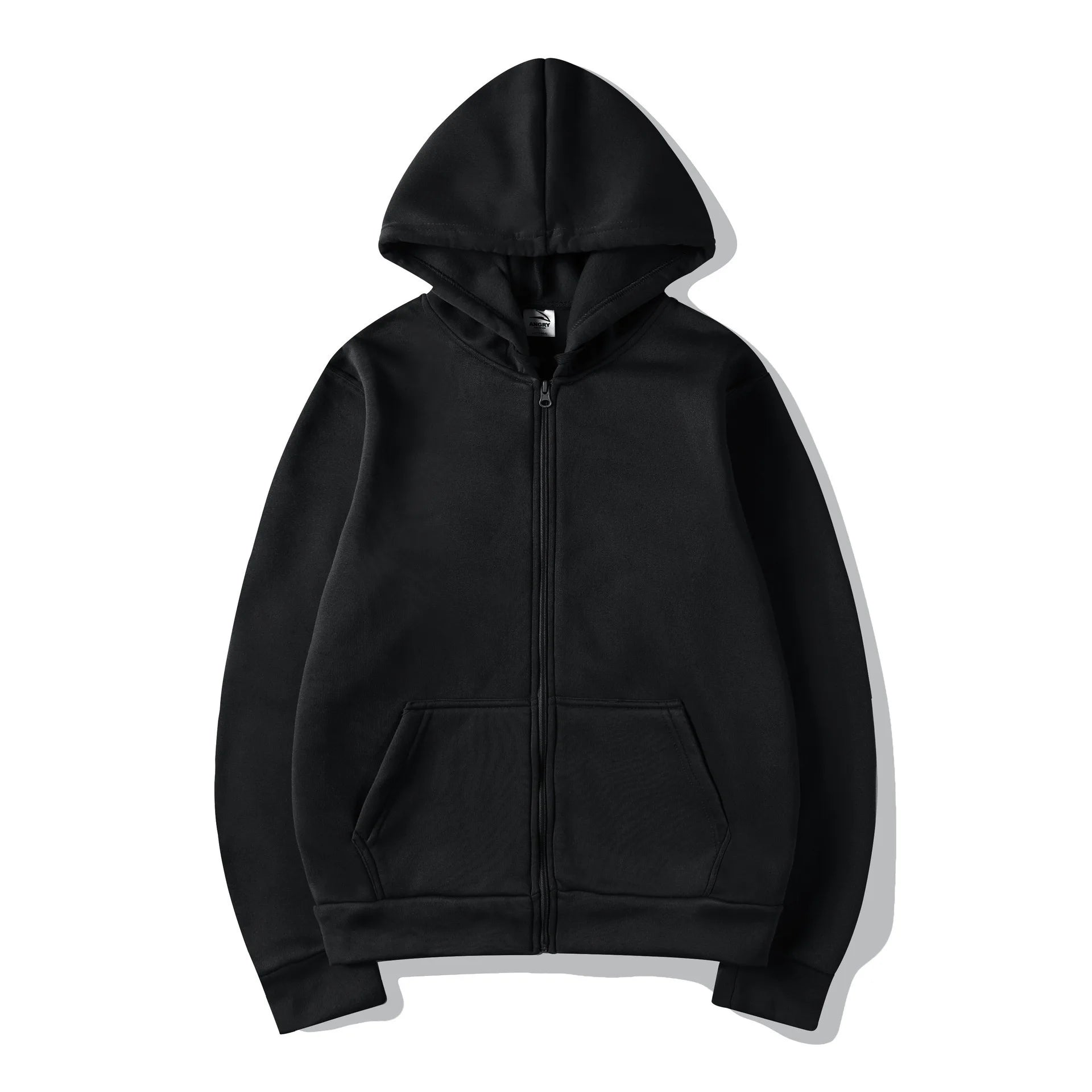 2025New Trendy Sweatshirt Coat Front Pockets Warm Zipper Lamb Wool
