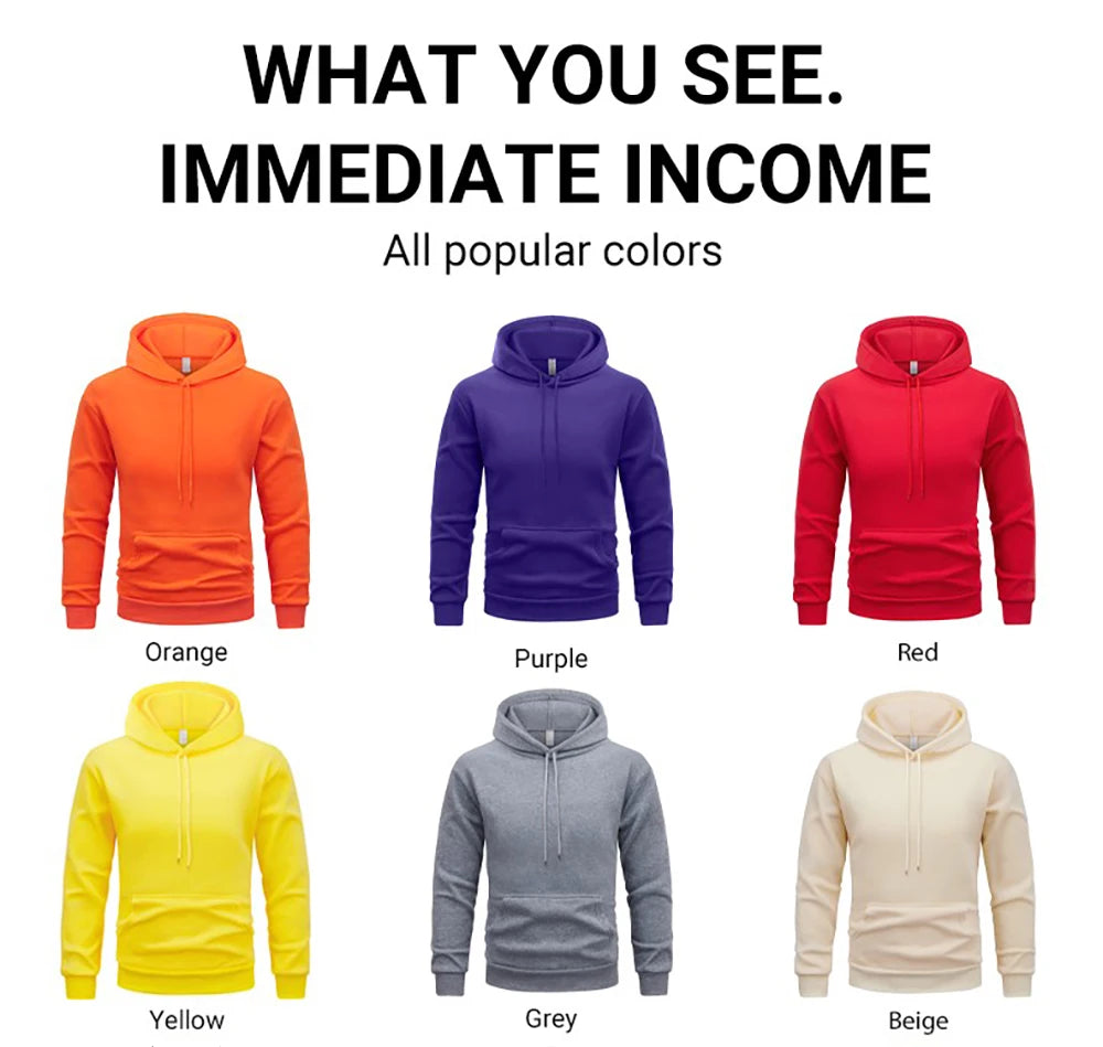 Solid Hoodies Suit Men