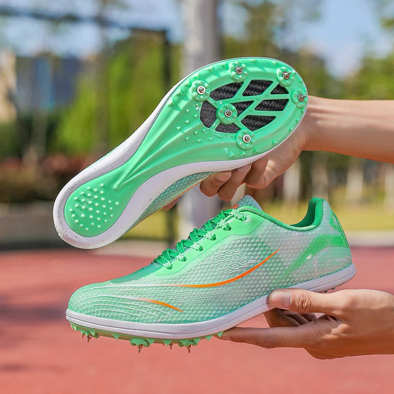 2025 New Couples Track and Field Shoes Non Slip Women Spikes Sneakers Breathable Men Running Shoes Comfortable Outdoor Sneakers
