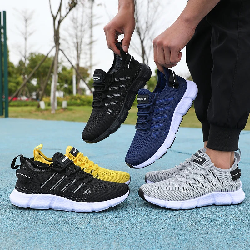 New Summer Soft Soled Running Shoes for Men - Mesh Breathable Casual Footwear
