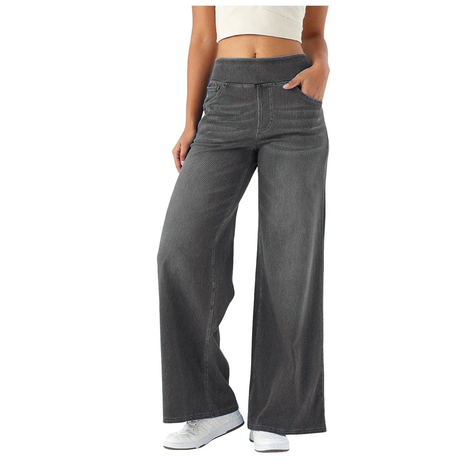 Ladies Baggy Wide Leg Trousers