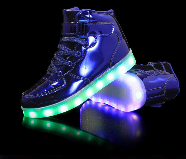 Men's Glowing Sneakers Unisex Luxury Luminous Sneakers USB LED Colorful Lighted Luminous Shoes Women Night Light Vulcanize Shoes
