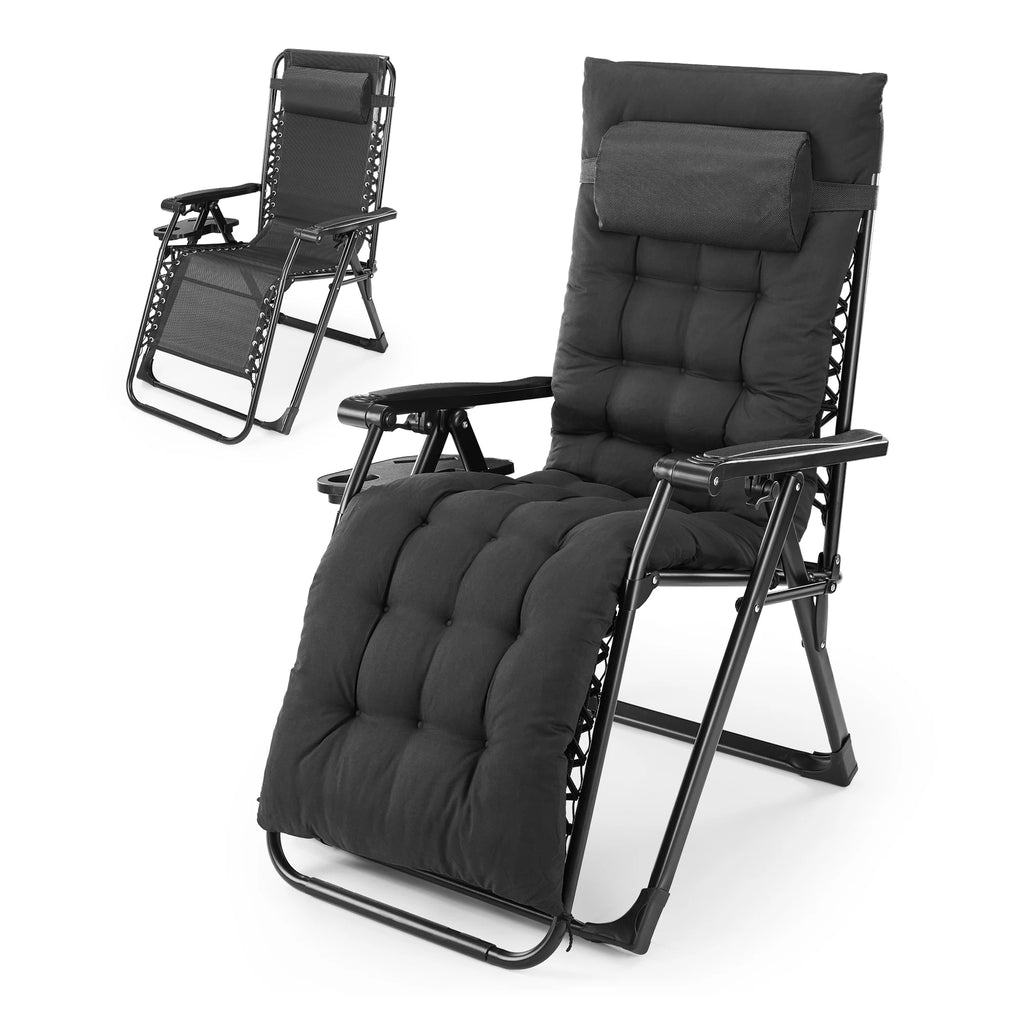 Summer Gravity Recliner - Folding Camping Chair - Patio Lounge  For Outdoor, Garden