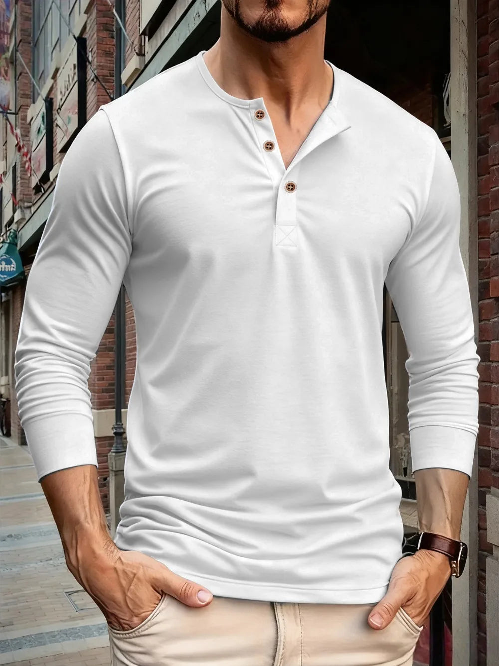 Autumn Men Button Long