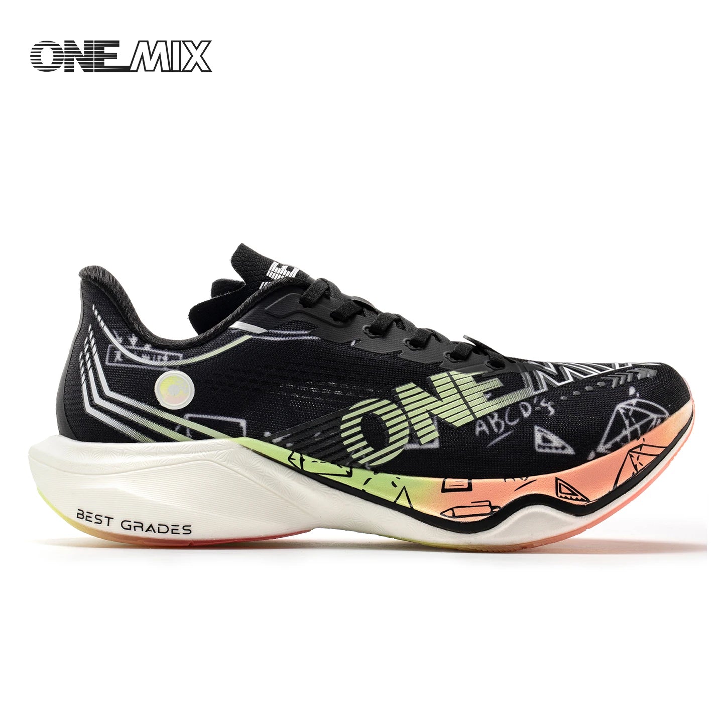 ONEMIX-Nylon Carbon Board Marathon Running Racing Shoes, Professional Stable Support, Shock-relief, Ultra-light Rebound Sneaker
