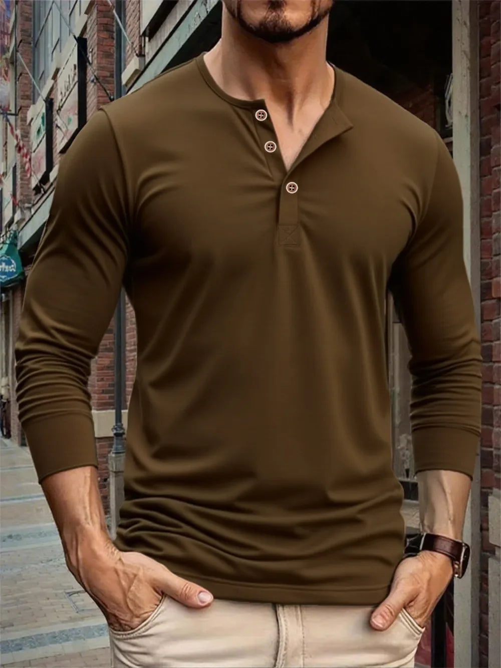Autumn Men Button Long