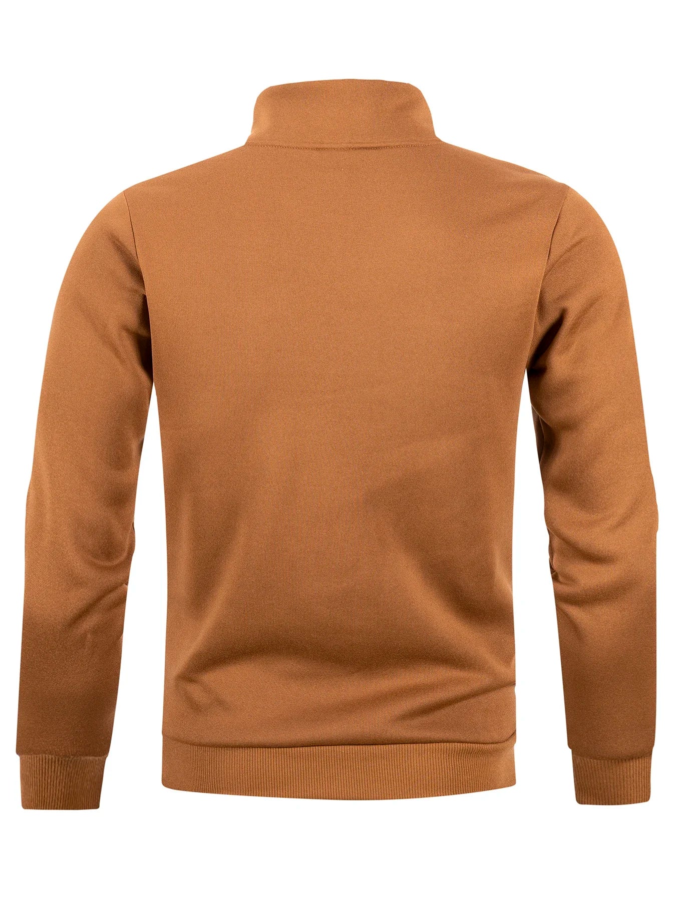 Men's Zip Turtleneck Sweater – Warm Solid Color Pullover
