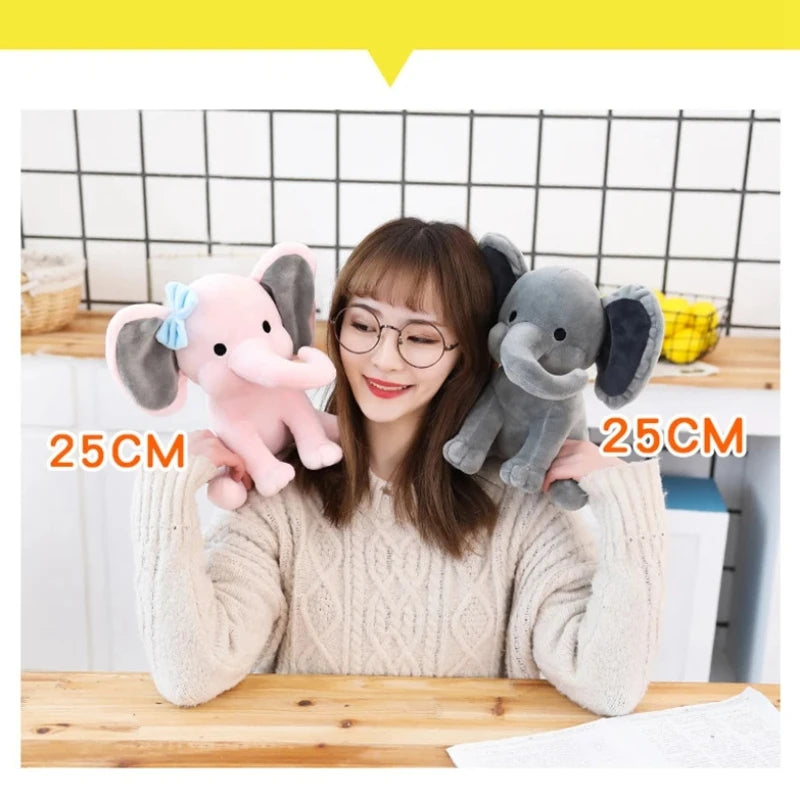 25cm Gray Elephant Stuffed