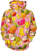 Fashion Hawaiian Flamingo Pattern Hoodies Men Casual Trend Long