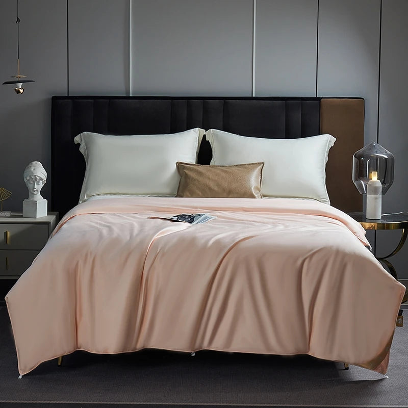 100% Natural Mulberry Silk Comforter With Cotton Shell Winter Warm Long Silk Duvet Blanket Filler Single Couple Bedding Quilt