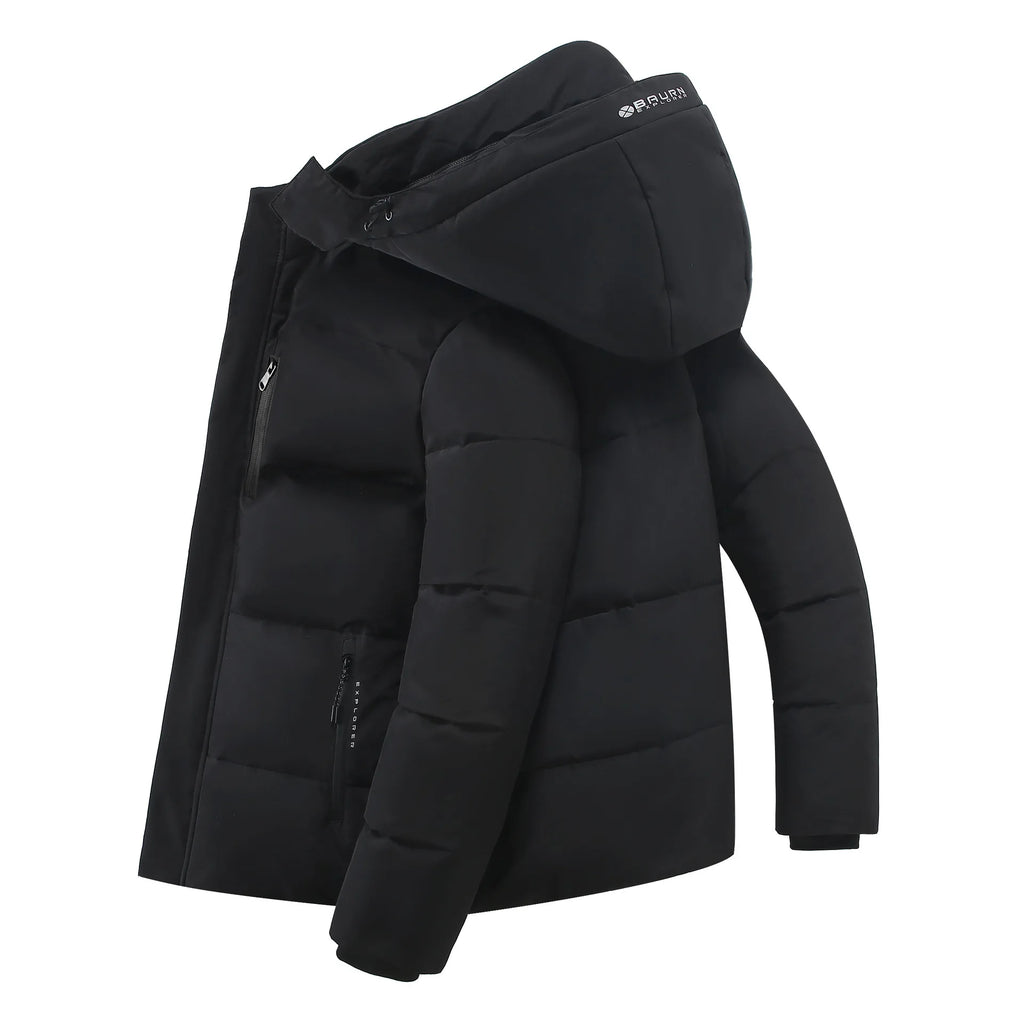 New Winter Men Hooded Casual Short Puffer Jackets Man White Duck Down Coats Quality Male Outdoor Windproof Thicker Warm Parkas