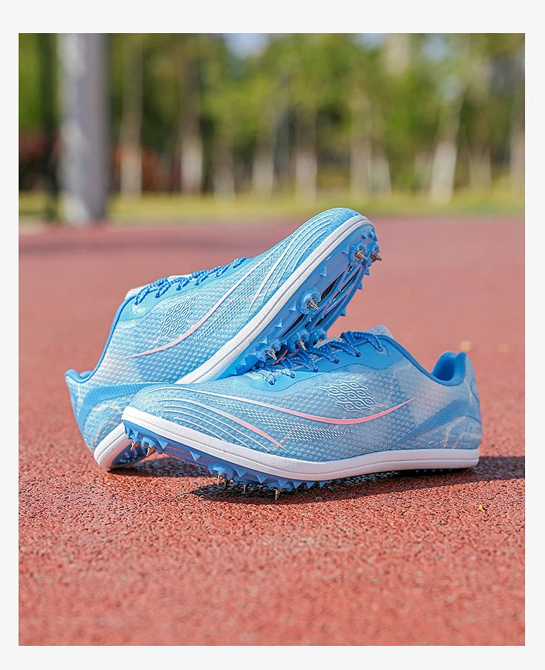 2025 New Couples Track and Field Shoes Non Slip Women Spikes Sneakers Breathable Men Running Shoes Comfortable Outdoor Sneakers
