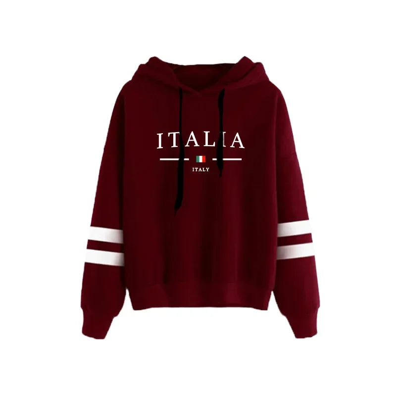 Fall Winter Lounge Wear Female Casual Warm Sportswear Italy Fashion Women Tracksuit Set Hoodies with Pants 2 Piece Casual Outfit