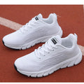 Spring Flying Knitted Breathable Running Shoes Sports Women Casual Shoes Soft Sole Couples Men And Women Small White Shoes
