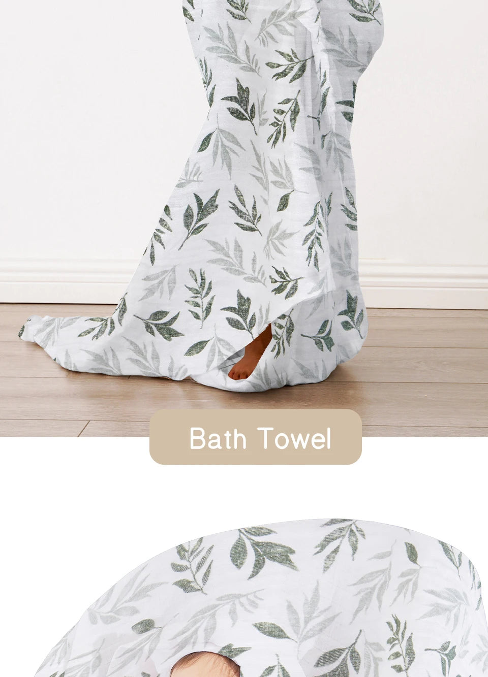 Kangobaby #My Soft Life# 3pcs Set Breathable Baby Muslin Cotton Swaddle Blanket Newborn Bath Towel 120x110cm