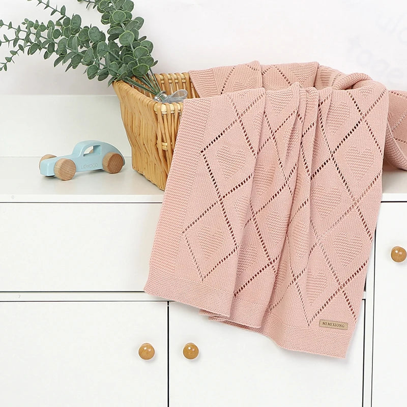 Knitted Breathable Baby Blankets - Newborn  Bedding Cover