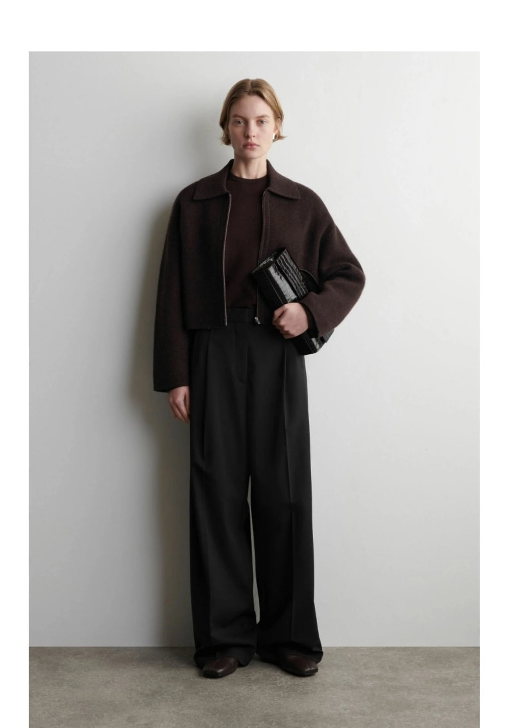 Ethereal MD 2026 Cosmod Spring New Style Women's Casual Standard Style Short Lapel Brown Zipper Jacket
