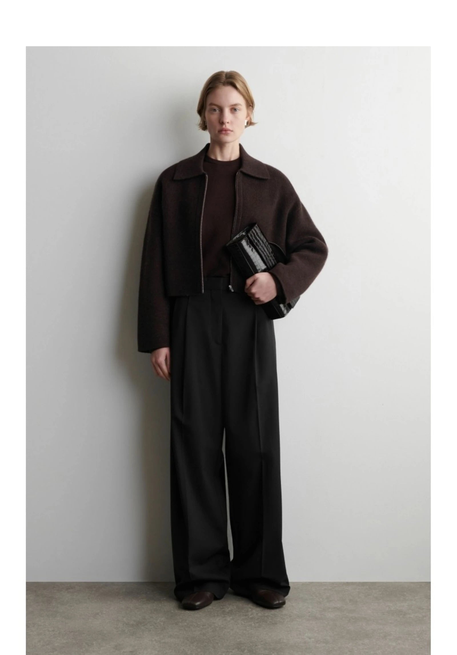 Ethereal MD 2026 Cosmod Spring New Style Women's Casual Standard Style Short Lapel Brown Zipper Jacket