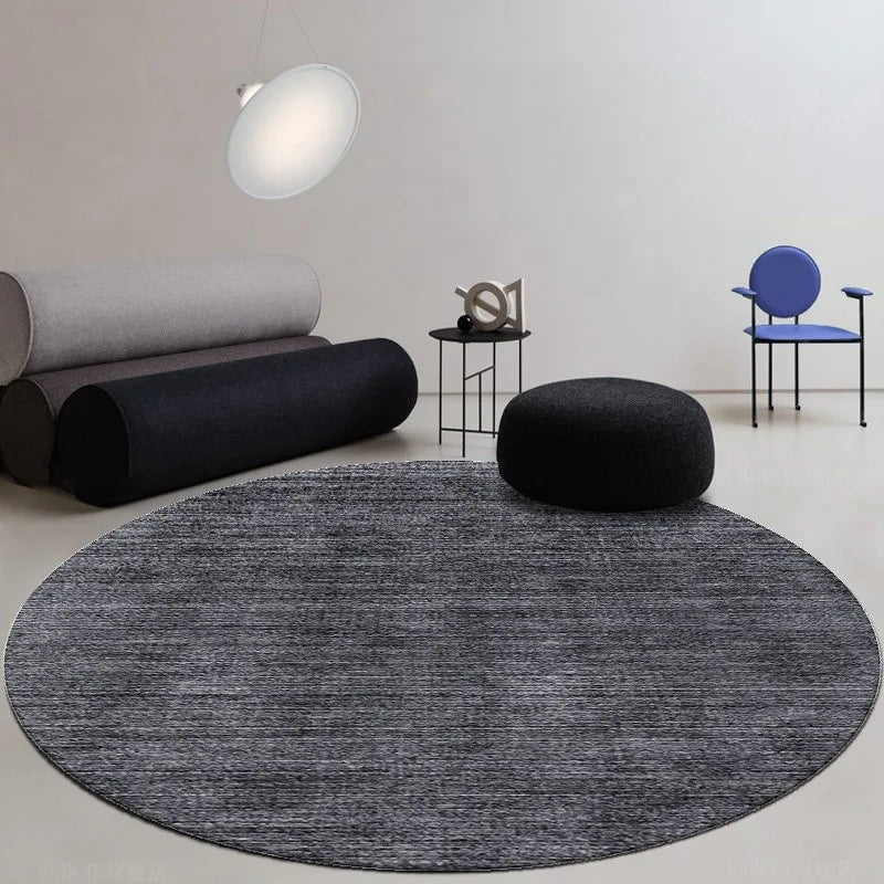 Modern Round Rug Area Minimalist Soft for Living Room Bedroom Study Room Decor Floor Mat Slip-resistant Wear-resistant Beautiful