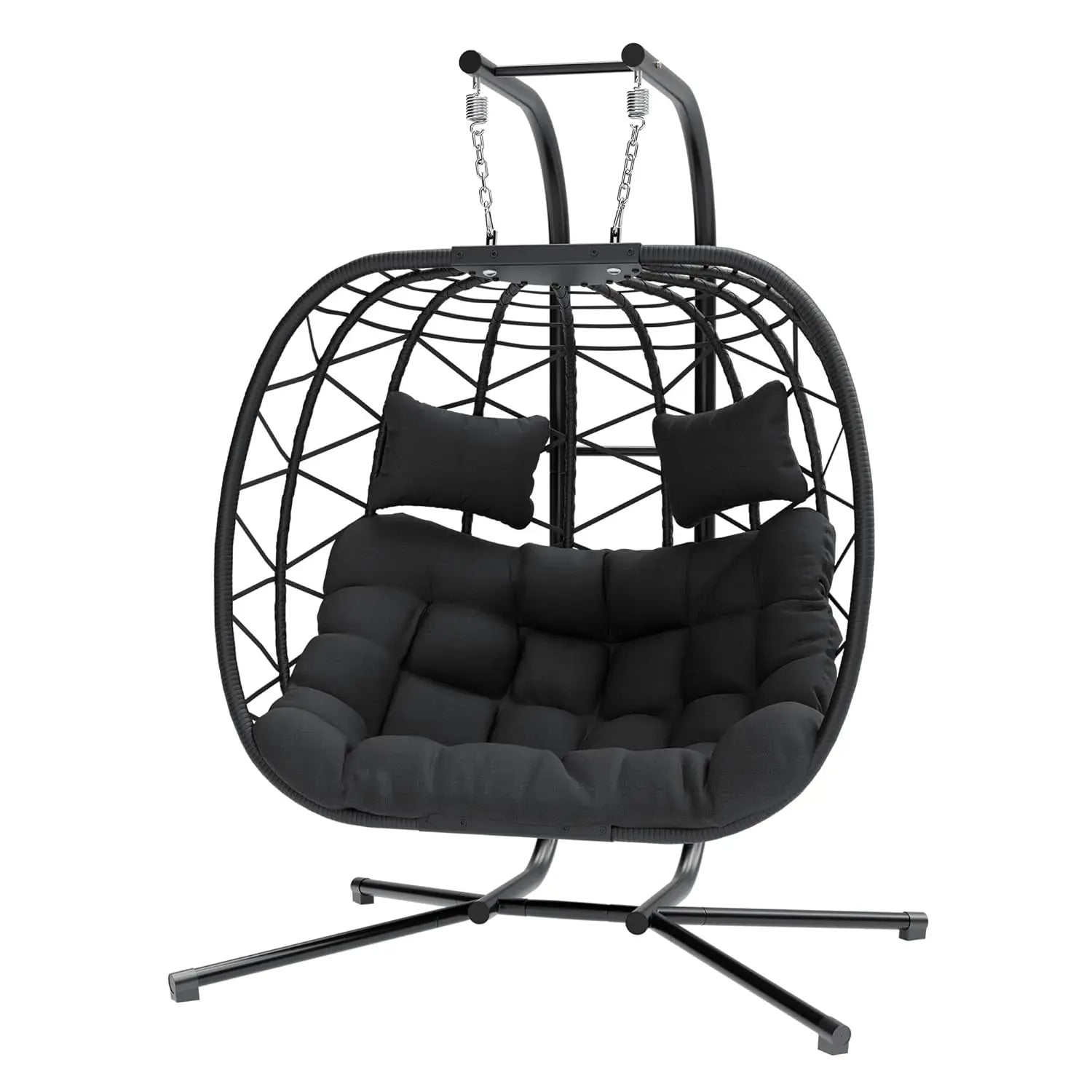 Double Swing Egg Chair — Wicker Lounge Collection