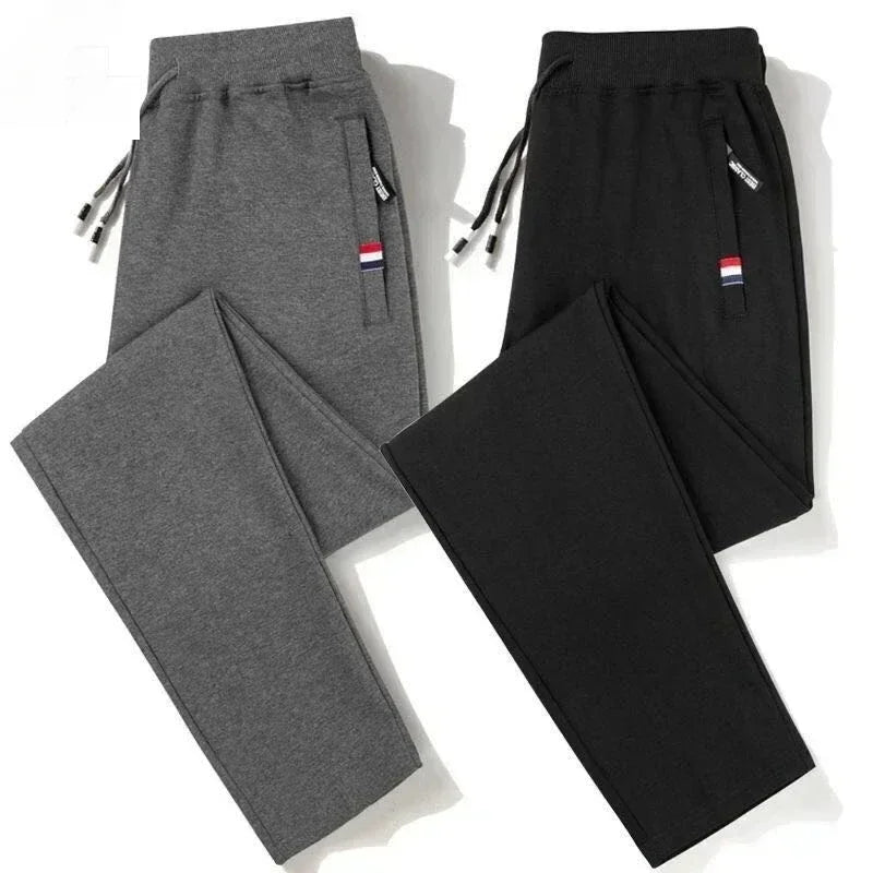 Spring Pants Men Fitness Sportswear Tracksuit Elastic Waist Sweatpants Cotton Trousers Loose Gym Jogger Track Pants Mens M- 8XL