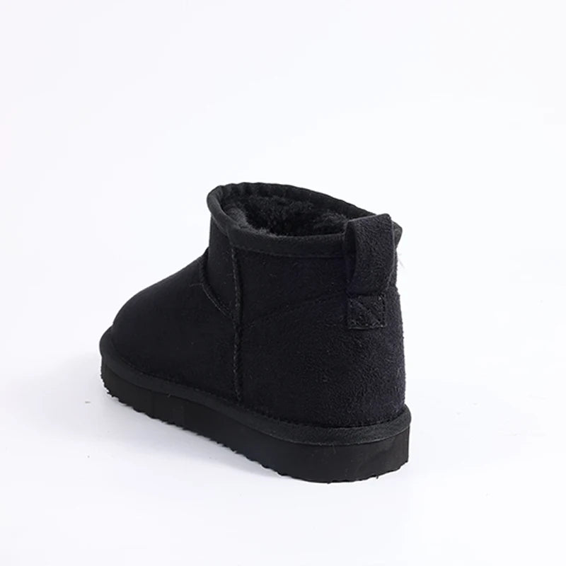Litfun Women Winter Snow Boots Classic Fur Plush Ankle Snow Boots Brand Outdoor Antiskid Short Boot Warm Fuzzy Home Cotton Shoes