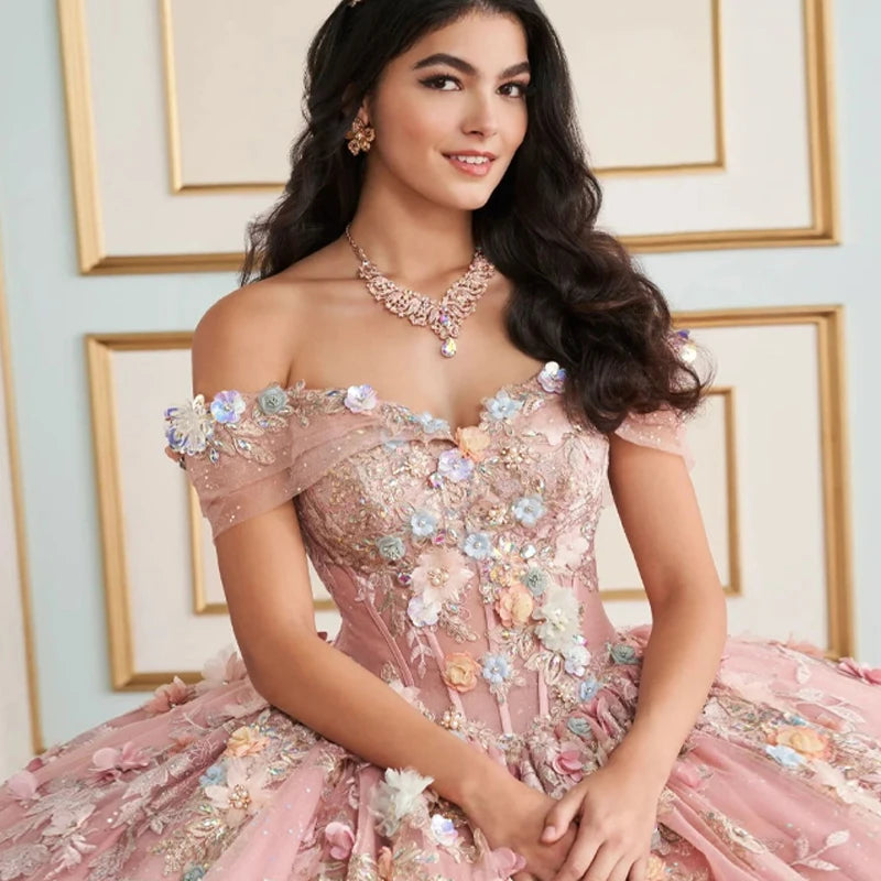 Princess SparklyPink Quinceanera Dress