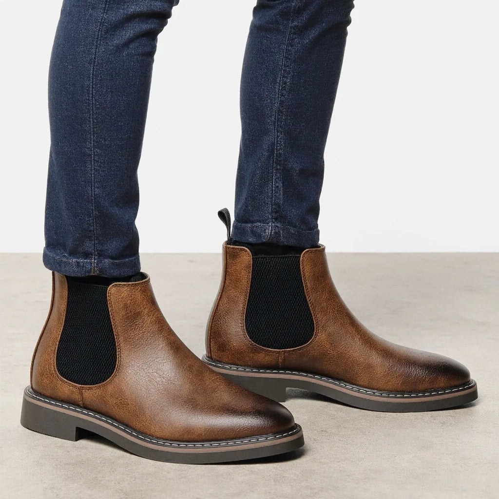 2026 Men's Chelsea Boots Ankle Boots for Men Retro Comfortable Brand Retro Fashion