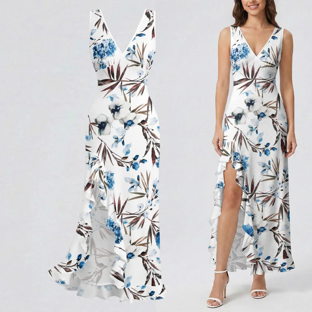 Flowers Tropical Leaf Print