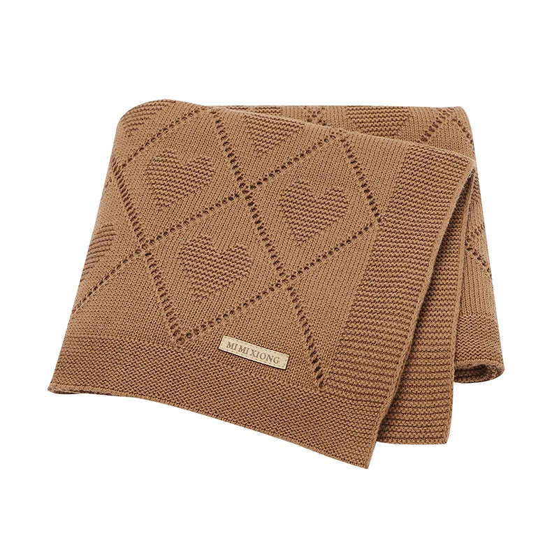 Baby Blankets Knitted Breathable Newborn Boy Girl Cotton Stroller Bedding Sleeping Covers 90*70cm Toddler Throw Receiving Quilts