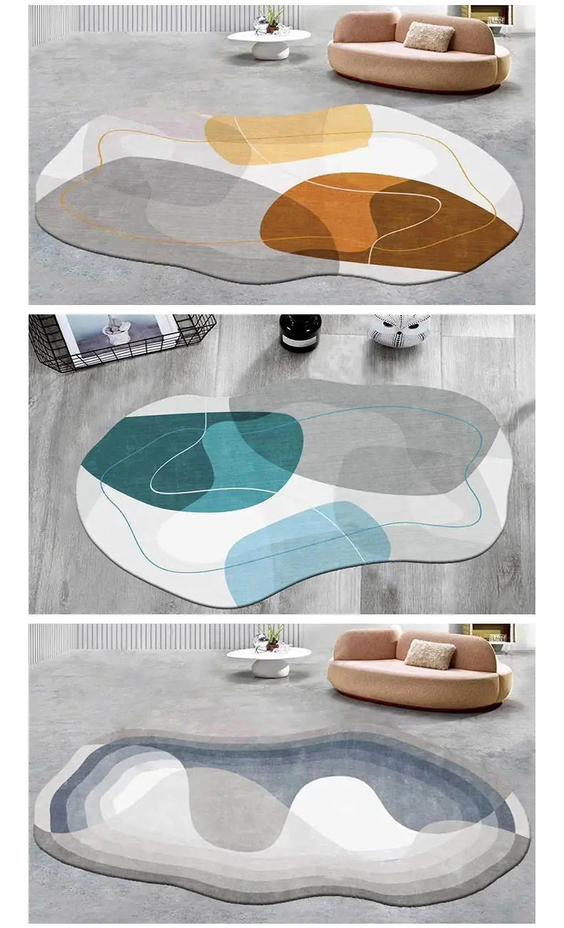 Modern Minimalist Irregular Living Room Decoration Carpet Home Decor Bedroom Bedside Rug Large Area Mat Non-slip Washable Rugs