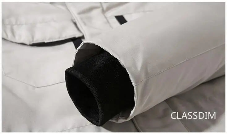 Men Hooded Fur Collar Down Coats Puffer Jackets Winter Casual Duck Down Coats Quality Male Outdoor Windproof Winter Warm Parkas