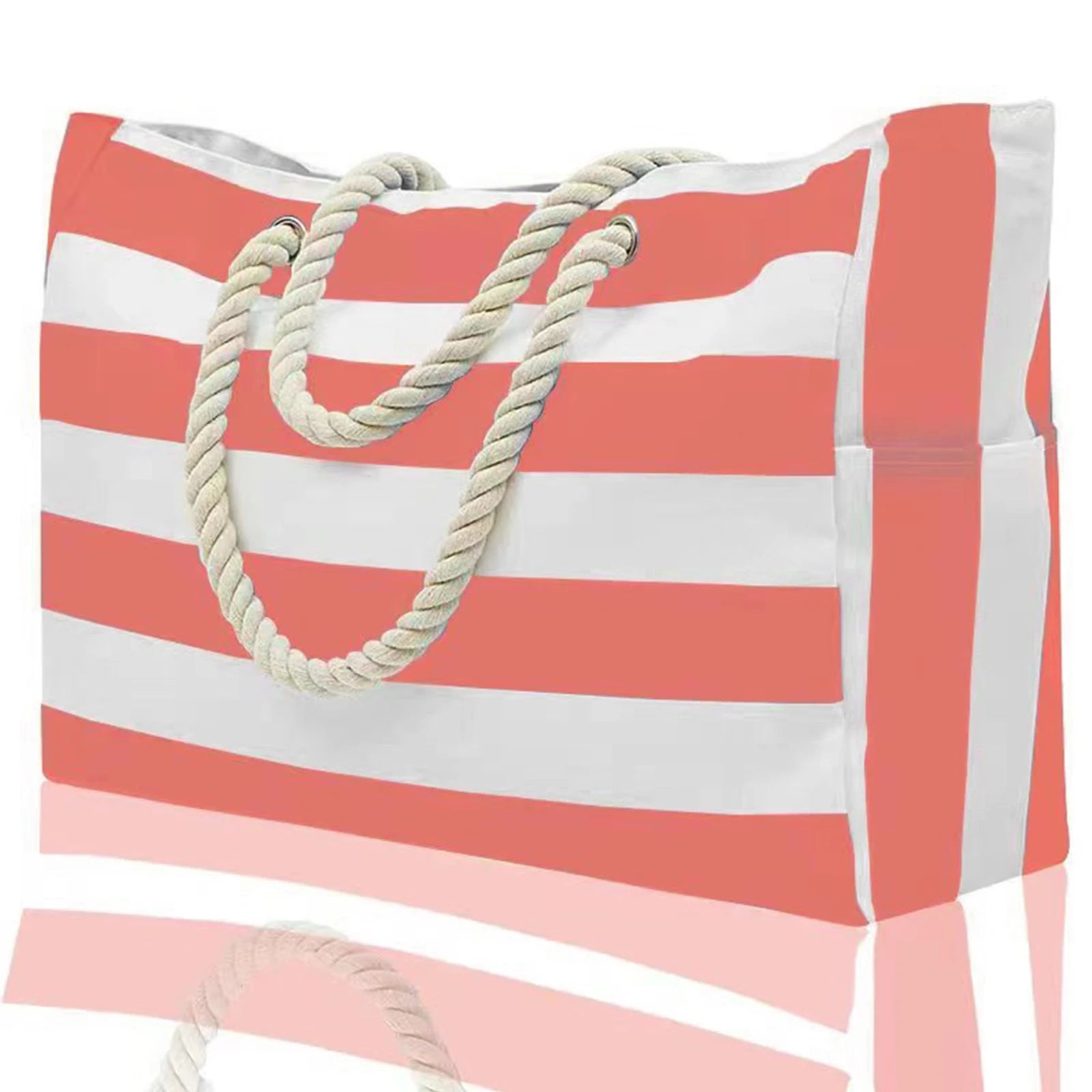 Striped zipper outer bag for outdoor travel and vacation, waterproof