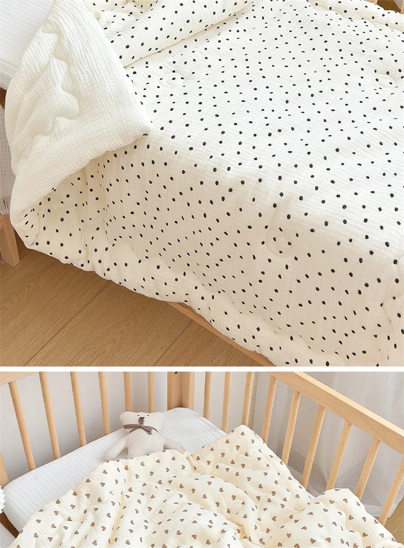 Newborn Baby Unisex Blanket Winter Cotton Knitted Infant Bed Sleeping Covers Quilts Toddler Stroller Swaddle Wrap Bedding Quilt