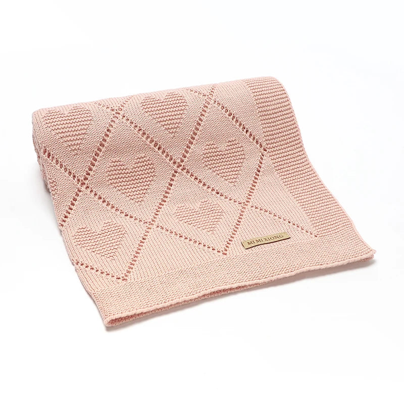 Baby Blankets Knitted Breathable Newborn Boy Girl Cotton Stroller Bedding Sleeping Covers 90*70cm Toddler Throw Receiving Quilts