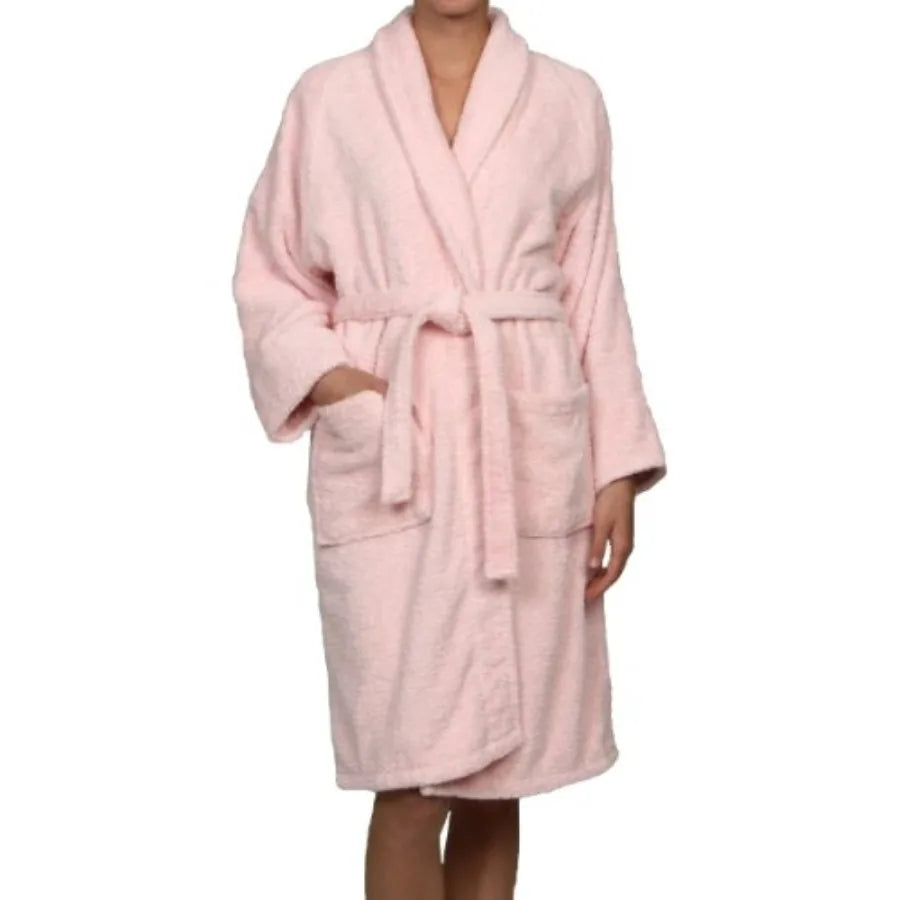 HOMECITY Terry Bathrobes Combed Cotton Terry Cloth Bath Robe for Women Men Luxurious Absorbent