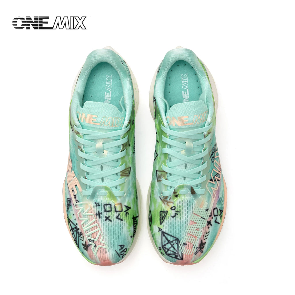 ONEMIX-Nylon Carbon Board Marathon Running Racing Shoes, Professional Stable Support, Shock-relief, Ultra-light Rebound Sneaker