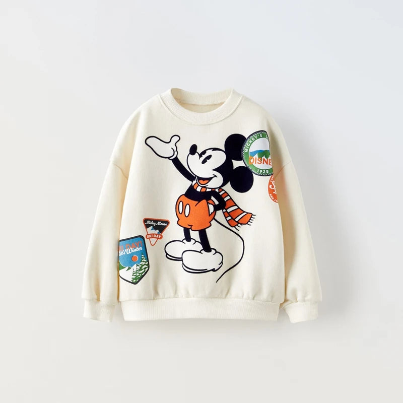 Letter Sweatshirt For Boys And Girls Long Sleeve Tops Baby 2025 Spring Autumn Wear Child New Design Printed Hoodies Outer Wear