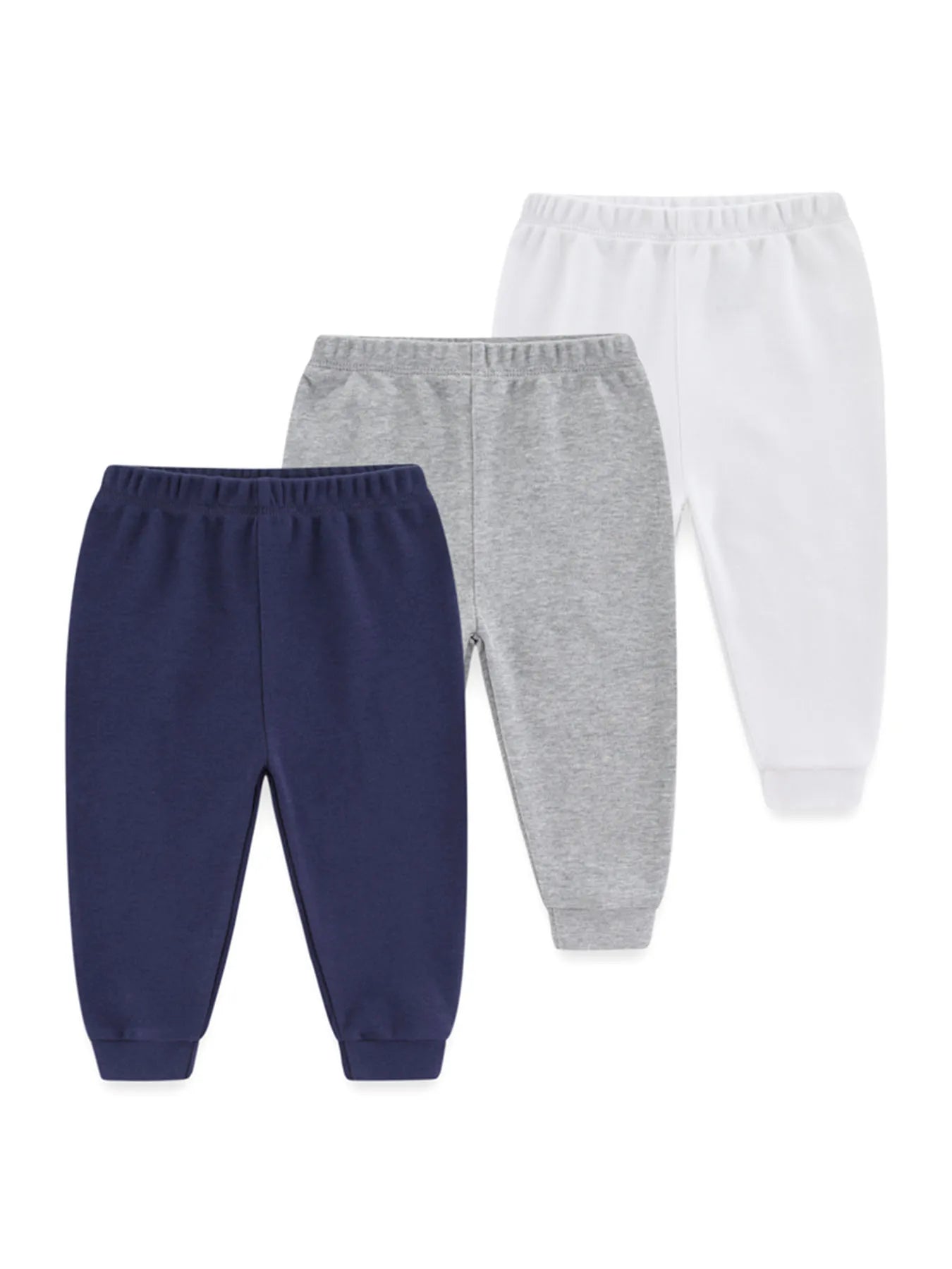 Kiddiezoom 1/3 Pcs Four Seasons Fashion Solid 100% Cotton Baby Boy Girl Pants Soft 100% Cotton Infants Trousers Accessories